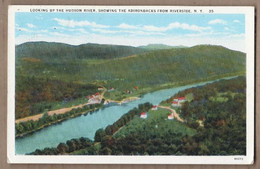 CPA USA - Looking Up The Hudson River , Showing The Adirondacks From Riverside - TB PLAN Cours D'eau Pont Habitations - Adirondack