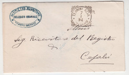 Cover Lettera Tondo Riquadrato-Viaggiata Italy Italia - Otros & Sin Clasificación