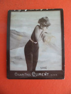 Photo CHROMO EROTIQUE FEMME Tabac Cigares Cigarettes CLIMENT ALGER Algerie 1906 - SAXE - Climent