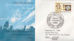 AAT, 2 FDC (Voiliers Dans Les Glaces) Obl. Mawson. Le 3 Jan 73 Sur N° 21, 22 (voyage De J. Cook) - Lettres & Documents