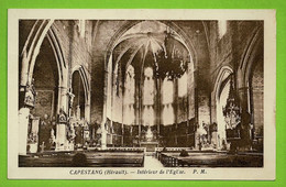 CAPESTANG / INTERIEUR DE L'EGLISE ..... Carte écrite En  19?? - Capestang