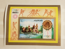 RAS-AL-KHAIMA OLYMPIC GAMES 1972 MUNCHEN M/SHEET PERFORED MNH - Ras Al-Khaima
