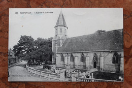 ALLOUVILLE (76) L'EGLISE ET LE CHENE - Allouville-Bellefosse