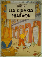 AFFICHE ANCIENNE PUBLICITE POUR ALBUM LES CIGARES DU PHARAON HERGE TINTIN MILOU EGYPTE MOMIE - Plakate & Offsets