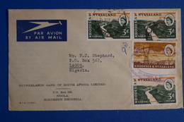 K25 RHOSEDIE NYASALAND BELLE LETTRE  1960 POUR LAGOS NIGERIA+ AFFRANCH INTERESSANT - Rodesia & Nyasaland (1954-1963)