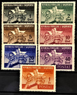 ALBANIA 1946 - MNH - Mi# 408-414 - Balkan Games - Albania