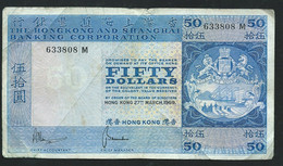 HONG KONG SHANGHAI Banking  CORPORATION  FIFTY , $50 Dollars  Année 1969  (  633808 M  )   Laura 5903 - Hong Kong