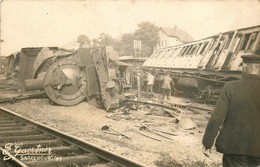 Sarrebourg * Carte Photo * Accident Train Déraillement Catastrophe * Locomotive N°11 * Photographe GAERTNER * Chemin Fer - Sarrebourg