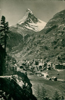 Zermatt Village Und Matterhorn Cervin VS Valais Suisse Schweiz Svizzera Très Belle Carte Glacée 1951 - Zermatt