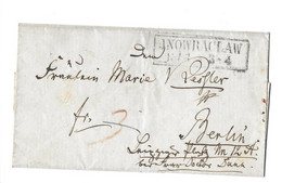 INOWROCLAW (POLOGNE) - POUR MARIE PESLER A BERLIN - PLI SANS COURRIER - Maschinenstempel (EMA)