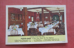 - Penn Daw  First Class Hotel   Dining Room  Virginia > Alexandria >ref 4690 - Alexandria