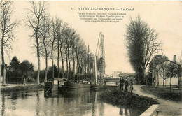Vitry Le François * Le Canal * Péniche ELFRIDA Batellerie * Pêche à La Ligne Pêcheurs - Vitry-le-François