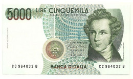 Italia - 5.000 Lire 1992 - Bellini C   ---- - 5000 Liras