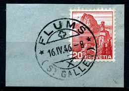 Mi Nr 327 - Vollstempel "FLUMS" - Kanton Sankt-Gallen  (ref. FR-044) - Altri & Non Classificati