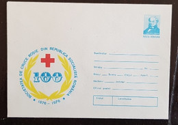 ROUMANIE Croix Rouge, Red Cross, Entier Postal De 1976 NEUF Centenaire  Fondation De La Croix Rouge Roumaine.  DAVILA - Rode Kruis