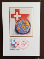 FRANCE Croix Rouge, Red Cross, YVERT N° 2555 , Carte Maximum  FDC, 1er Jour , LE BOURGET 1988 - 1980-1989