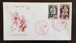 FRANCE-REUNION Croix Rouge, Red Cross, YVERT N° 378/79 FDC, 1er Jour , Saint Denis De La Réunion 1967 - Croix-Rouge