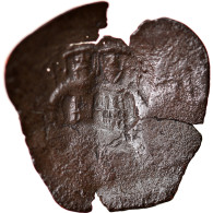 Monnaie, Alexis III Ange-Comnène, Aspron Trachy, 1195-1203, Constantinople, B+ - Bizantinas