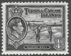 Turks & Caicos Islands. 1938-45 KGVI. ¼d MH. SG 194 - Turks & Caicos (I. Turques Et Caïques)