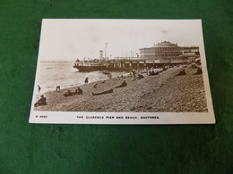 VINTAGE UK HAMPSHIRE: SOUTHSEA Clarence Pier And Beach Sepia 190? Kingsway - Portsmouth