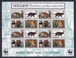 KOREA - ANIMAUX WWF - 1998 - SERIE COMPLETE YVERT N° 2801/2804 En FEUILLET ** MNH - COTE = 24 EUR. - Korea, North