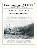 03.ALLIER.TRETEAU.AGRICULTURE.DOC POUR LE DEBROUSSAILLEUR " LE BOURBONNAIS " Ets.MECHIN CONSTRUCTEUR. - Non Classés