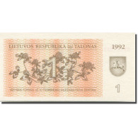 Billet, Lithuania, 1 (Talonas), 1991, KM:39, NEUF - Litouwen
