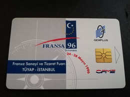 TURKIJE CHIPCARD  TEST/GEMPLUS  / FRANSA 96 24-28 MAY 1996 TUYAP-ISTANBUL        PERFECT CONDITION   **4826** - Turquie