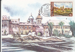 ARCHITECTURE, MONASTERIES, BUCHAREST- MIHAI VODA MONASTERY, CM, MAXICARD, CARTES MAXIMUM, OBLIT FDC, 1993, ROMANIA - Abbeys & Monasteries