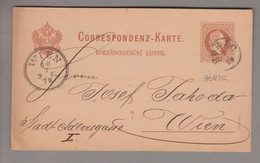 Tschechoslowakei Heimat Horic (Horice Podkronoski) 1878-07-10 Ganzsache Nach Wien - ...-1918 Vorphilatelie