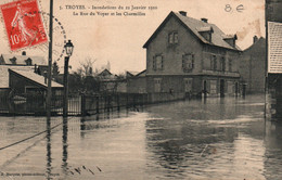 Troyes - Inondations Du 22 Janvier 1910 - La Rue Du Voyer Et Les Charmilles - Edition J. Marquis - Carte N° 5 - Floods