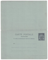 TUNISIE - CARTE POSTALE ENTIER POSTAL NEUF (VOIR DOS) AVEC RÉPONSE PAYÉE à 10c Au TYPE ARMOIRIES - Lettres & Documents