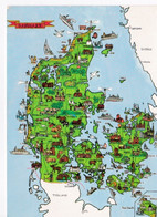 Belle Carte Géographique TGF Du Danemark. - Landkarten