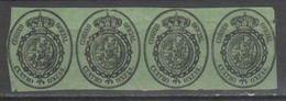 Spagna 1855 - Servizio 4 O. Striscia Da 4 **/* (2 Scan)              (g7338) - Dienstmarken