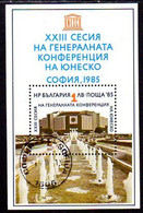 BULGARIA 1985 UNESCO General Assembly Block Used  Michel Block 157 - Gebraucht