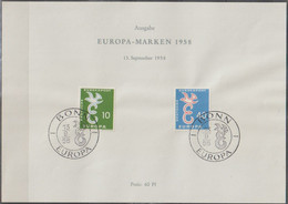 Bund FDC 1958 Nr.295 - 296 Europa Sonderblatt Vom 13.-15.9.58 In Postämtern Von Bonn Verkauft Michel 50,00€( Dg 93 ) - 1948-1960