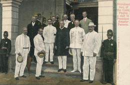 Prominent Men Of The Canal Paying A Visit To President Amador John Stevens , Lefever , Magoon , Theodore Shouts - Panama