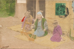 Hand Colored Japanese Silk Weaver . Fileuse De Soie . . Used Saigon. To St Germain L' Herm 63 . - Other & Unclassified