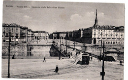 TORINO - PIAZZA VITTORIO EMANUELE - ANIMATA - TRAM - ED.BRUNNER - NVG FP - C01098 - Palazzo Madama