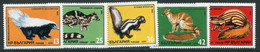 BULGARIA 1985 Predatory Mammals MNH / **.  Michel 3333-37 - Nuovi