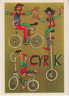 Poland - Circus Cyclists, Bicycles, Elevated Unicycle - Krajowa Agencja Wydawnicza - Mint - Non Classificati