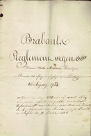 BA - Doc Ordonance 1754 Au Nom De Maria Theresia De Holsbourg - Brabant Règlement-Wegens - Néerlandais - 1714-1794 (Oostenrijkse Nederlanden)
