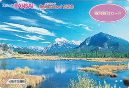 Carte Prépayée JAPON - Paysage Série Rainbow - Lac Montagne - Mountain & Lake JAPAN Prepaid Card - Paysages