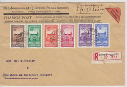 Luxemburg Nr.290-295 Auf R-Brief In Die Schweiz AKs - Covers & Documents