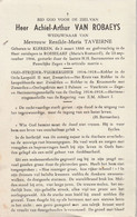 Klerken, Roeselare, Achiel Van Robaeys, Taveirne, Oudstrijder-Vuurkruiser-1914-18 - Devotieprenten
