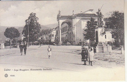 ITALIA - LUINO - Monumento Garibaldi, Animata, 1900 Circa - 2021-02-58 - Luino