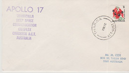 N°1230 N -lettre (cover) Apollo 17 - Tidbinbilla Deep Space-Australia- - Oceanía