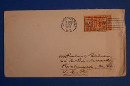 K26 NEW ZEALAND  BELLE LETTRE 1947 CHRISTCHURCH POUR RICHMOND USA + AFFRANCHISSEMENT INTERESSANT - Covers & Documents