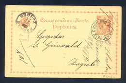 BOSNIA AND HERZEGOVINA - Stationery Cancelled With First Type K.K. Milit.Post XII PRIJEDOR. Statinery Sent From Prijedor - Bosnie-Herzegovine