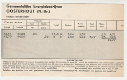 Gemeentelijke Energiebedijven Oosterhout (NL) 1957 - Paesi Bassi